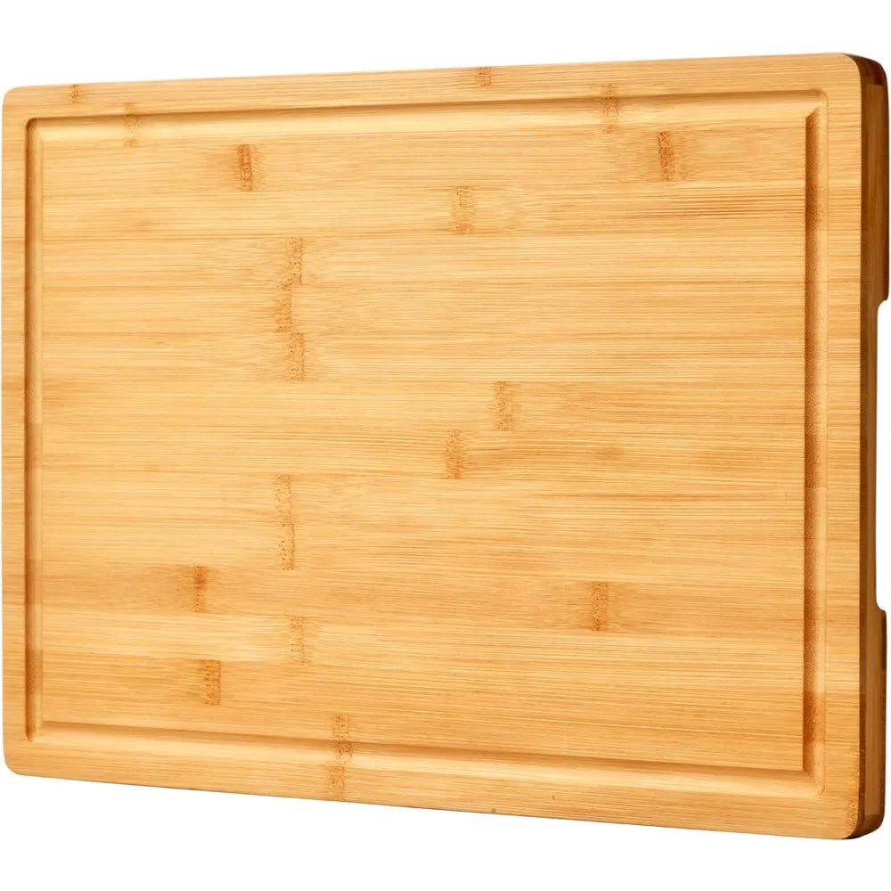 Extra Large Bamboo Cutting Boards With Side Handles Kitchen