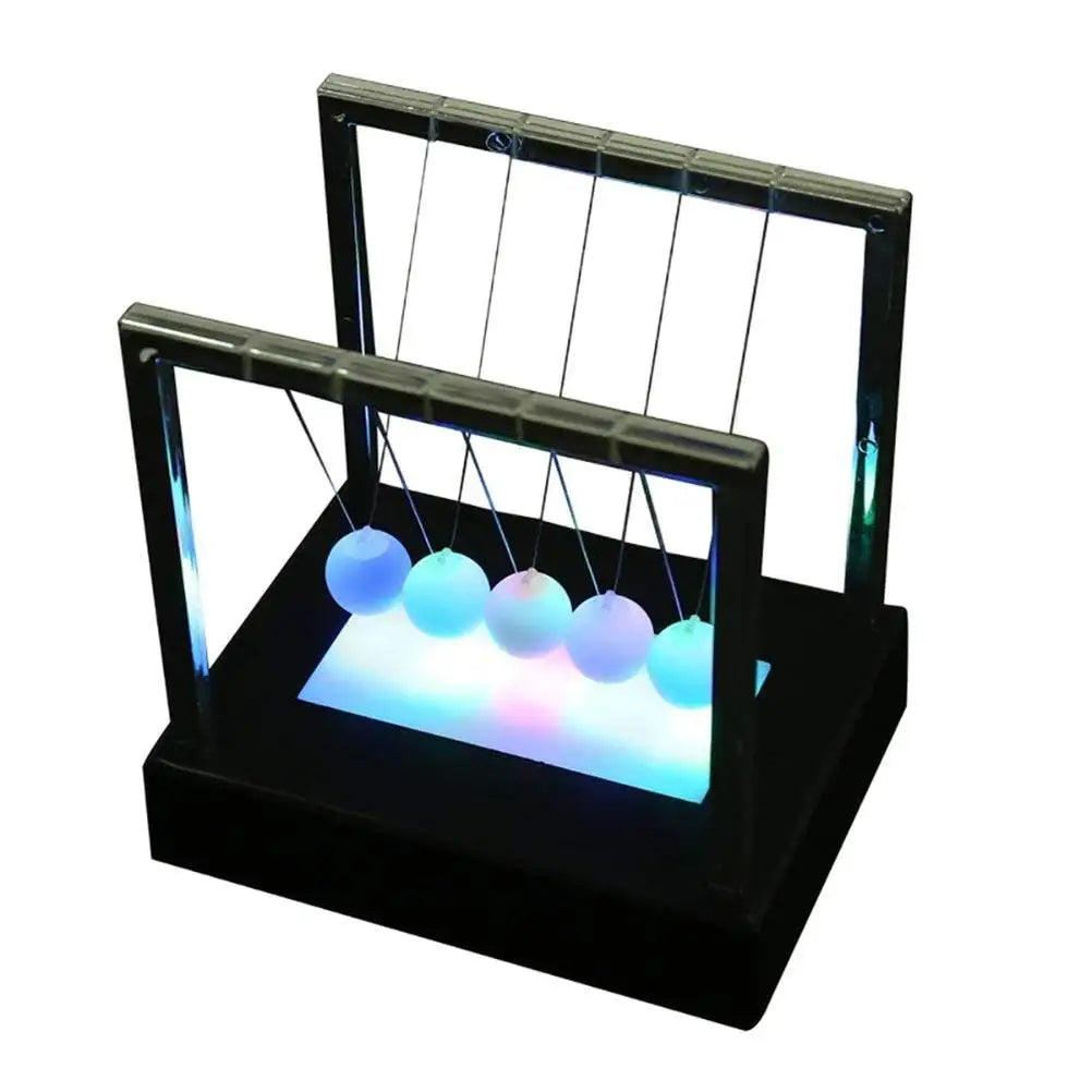 Newtons LED Light Up Swing Ball For Science Kids Desk Decor