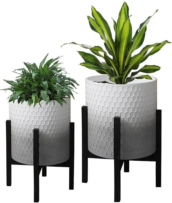 Plant Pot With Stand 10 12 In Honeycomb Gradient Planter