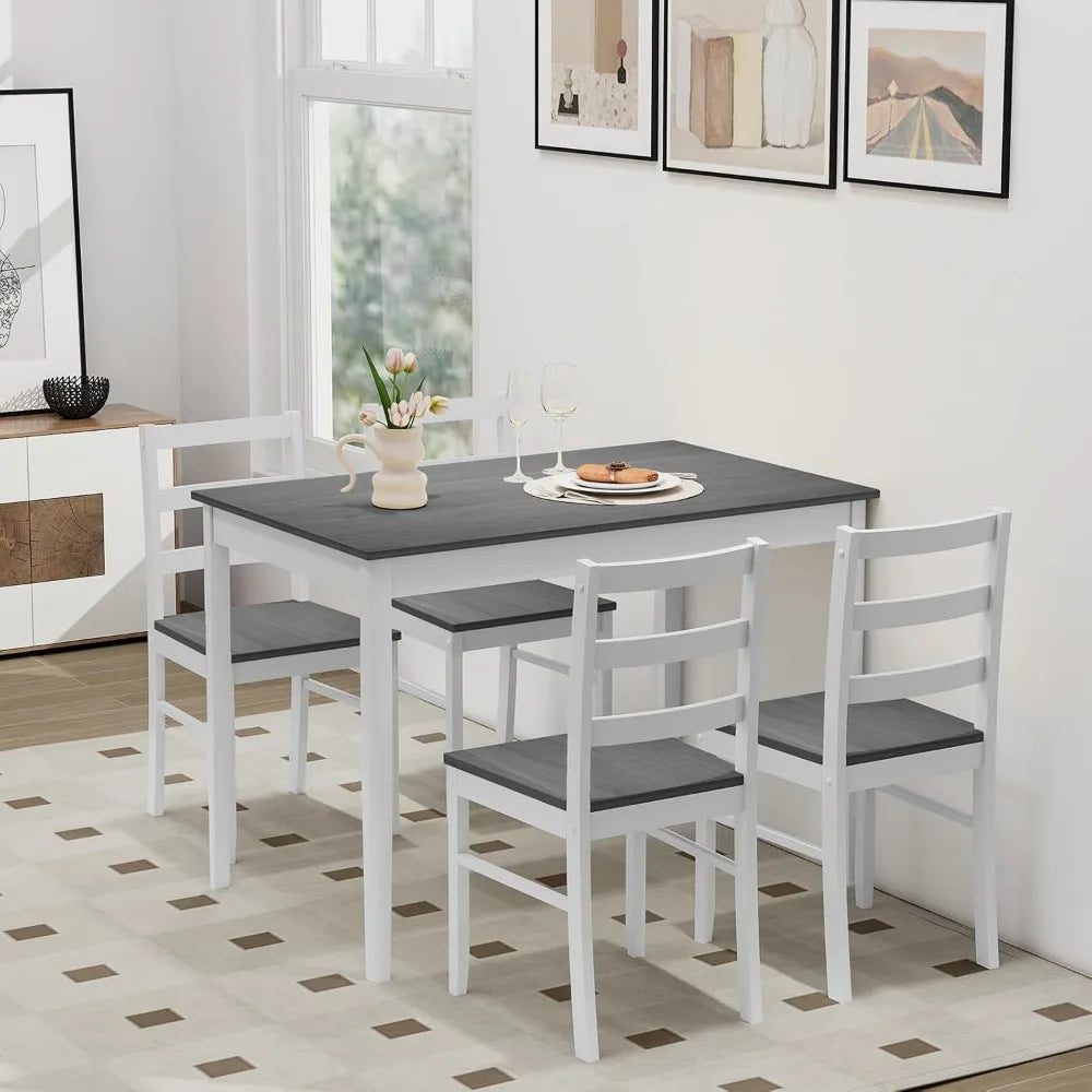 Compact Dining Table Set With Chairs For Small Space Living