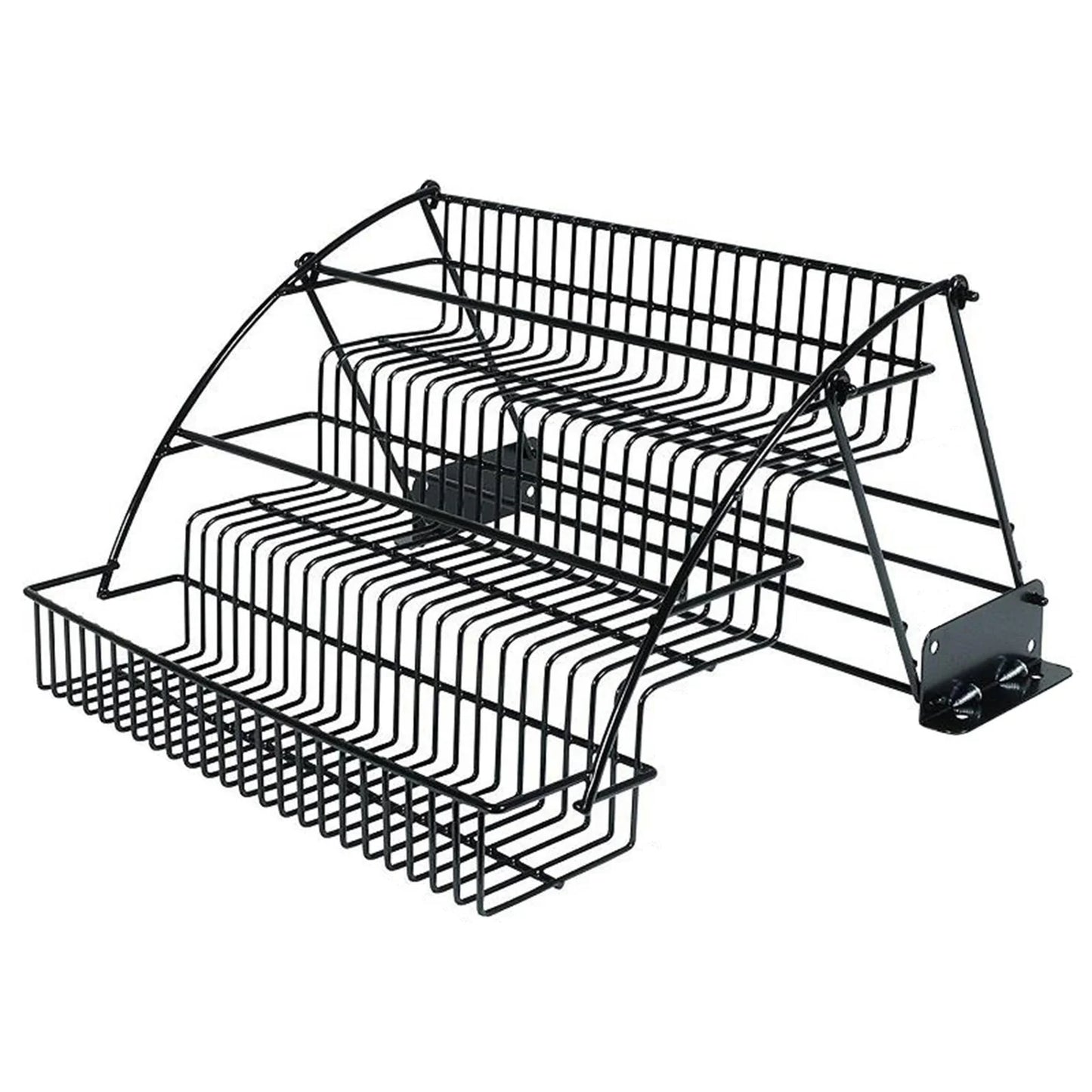 Retractable 3 Tier Kitchen Spice Organizer Black Rack