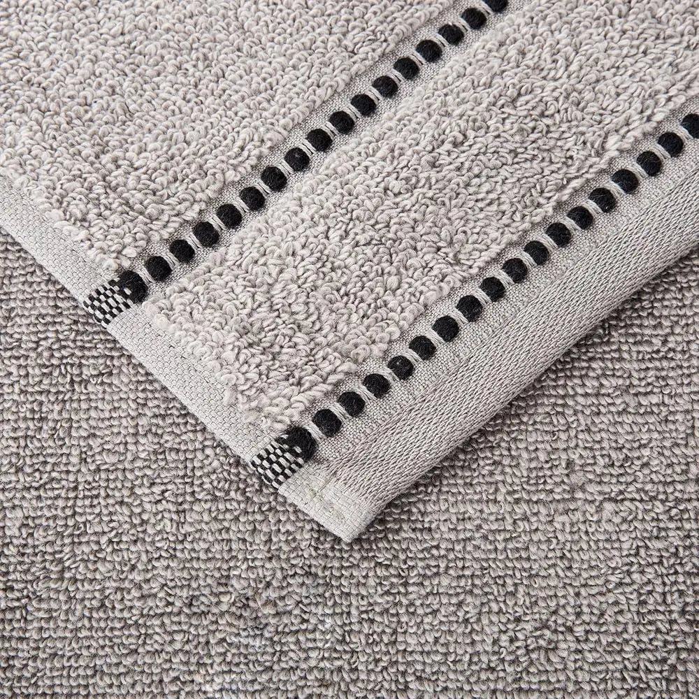 Zero Twist Luxury Quick Dry Cotton Bath Towel Set 6 Piece