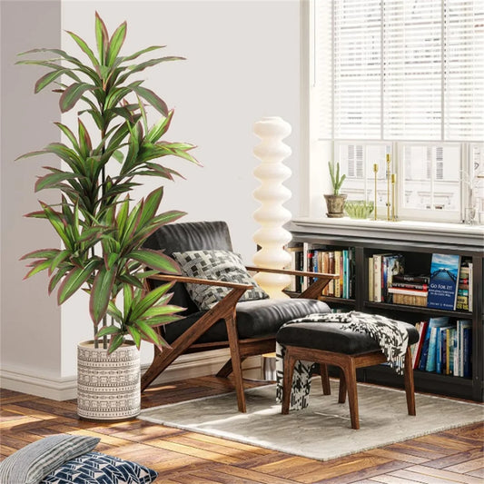 HiMISCN Artificial Dracaena Plant Tree In Pot For Home Decor