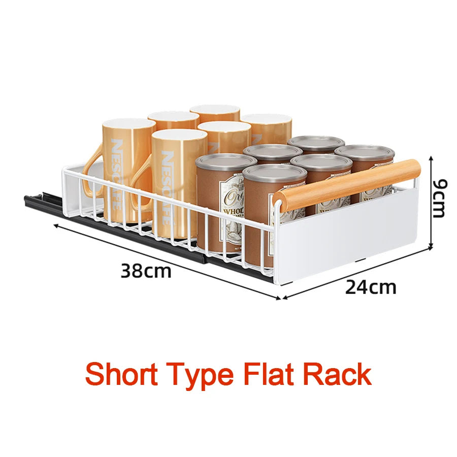Telescopic Kitchen Drawer Organizer Extendable Cupboard