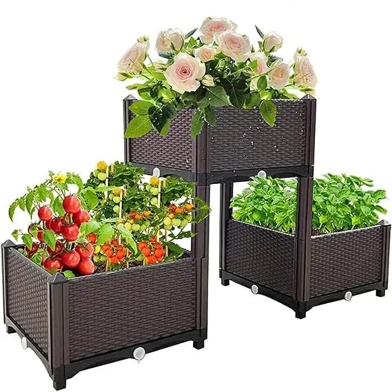 Large Outdoor Planters Elevated Garden Boxes Raised Beds