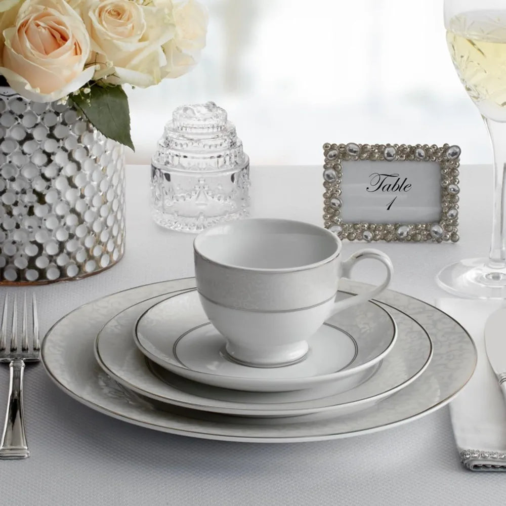 Home Parchment Dinnerware Set 40 Piece Service For 8