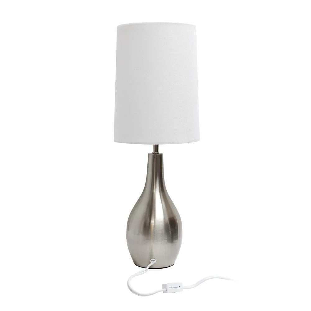 Sleek Metal Table Lamp with Brushed Nickel Finish for Modern Accent Lighting