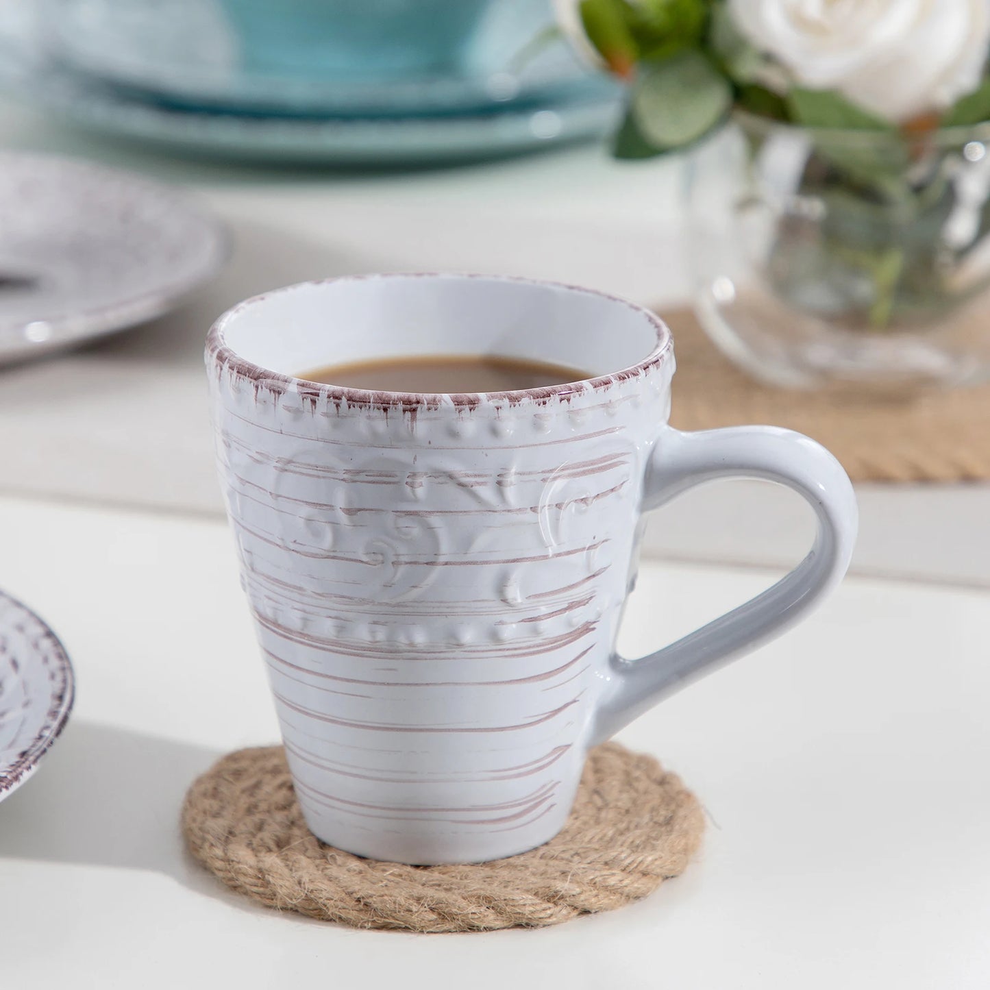 Vancasso Vine Dinnerware Set Stoneware Plates Bowls Mug