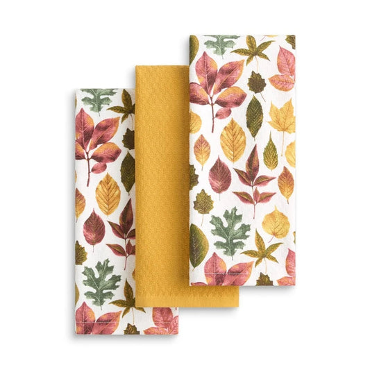 Autumn Harvest Kitchen Towel Set 3 Pack 100 Cotton Towels