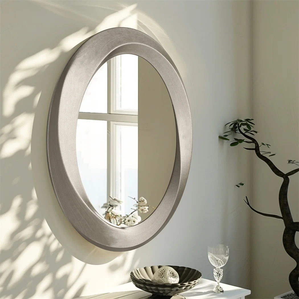 Antique Baroque Gold Oval Wall Mirror for Elegant Home Decor