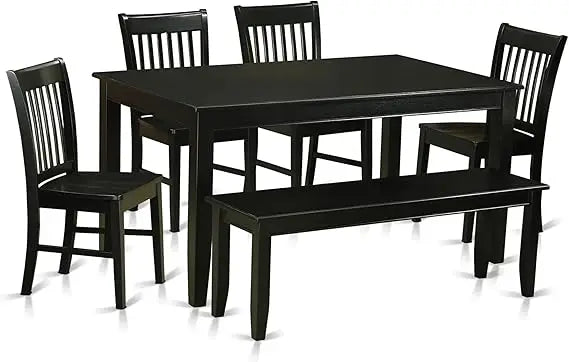 RBXC Duno6 Kitchen Modern Table And Chairs Set With Bench
